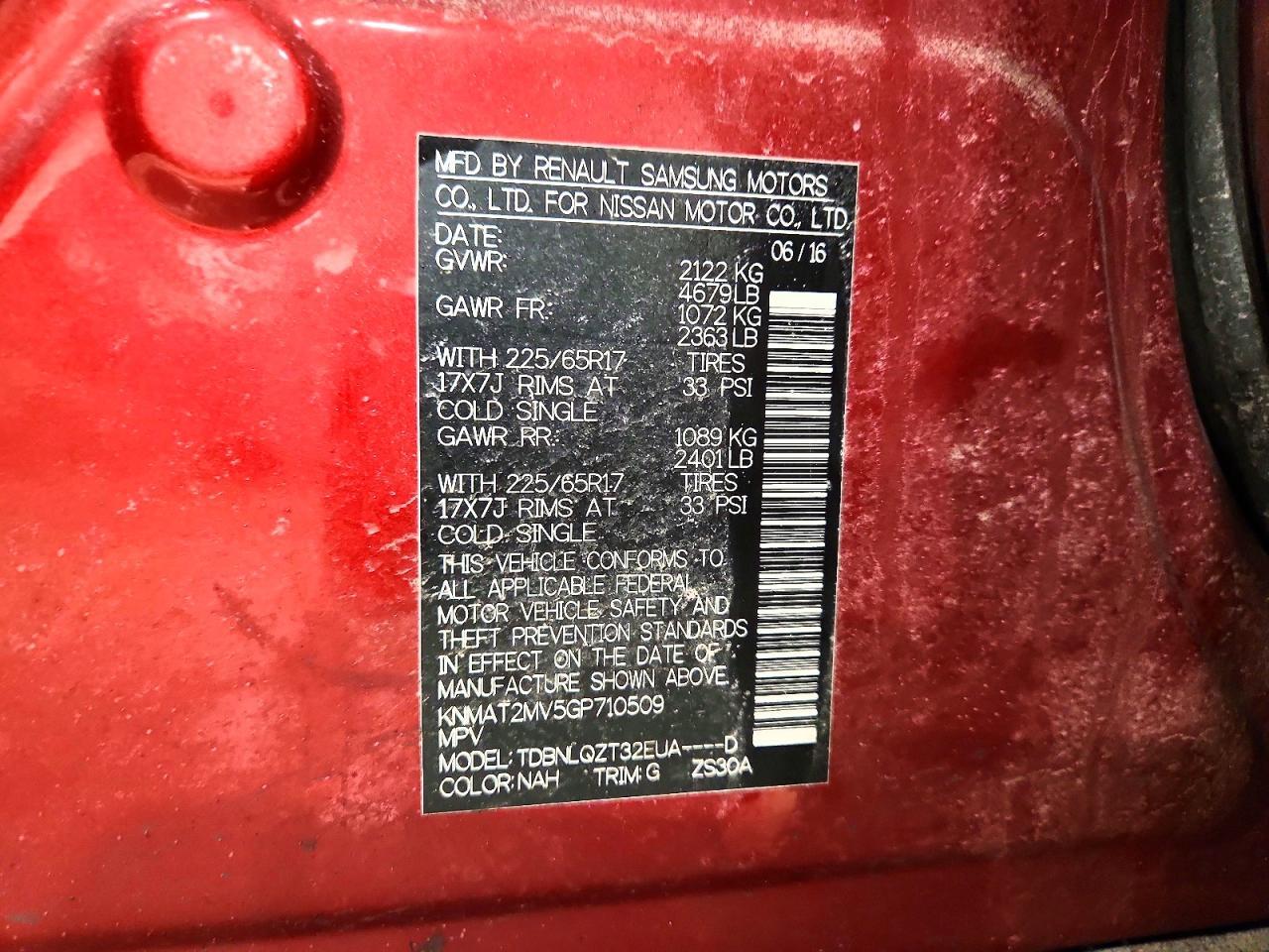 2016 Nissan Rogue Sv - zdjęcie 14