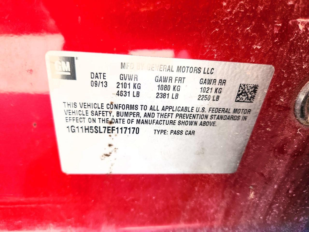 2014 Chevrolet Malibu Ltz - zdjęcie 12