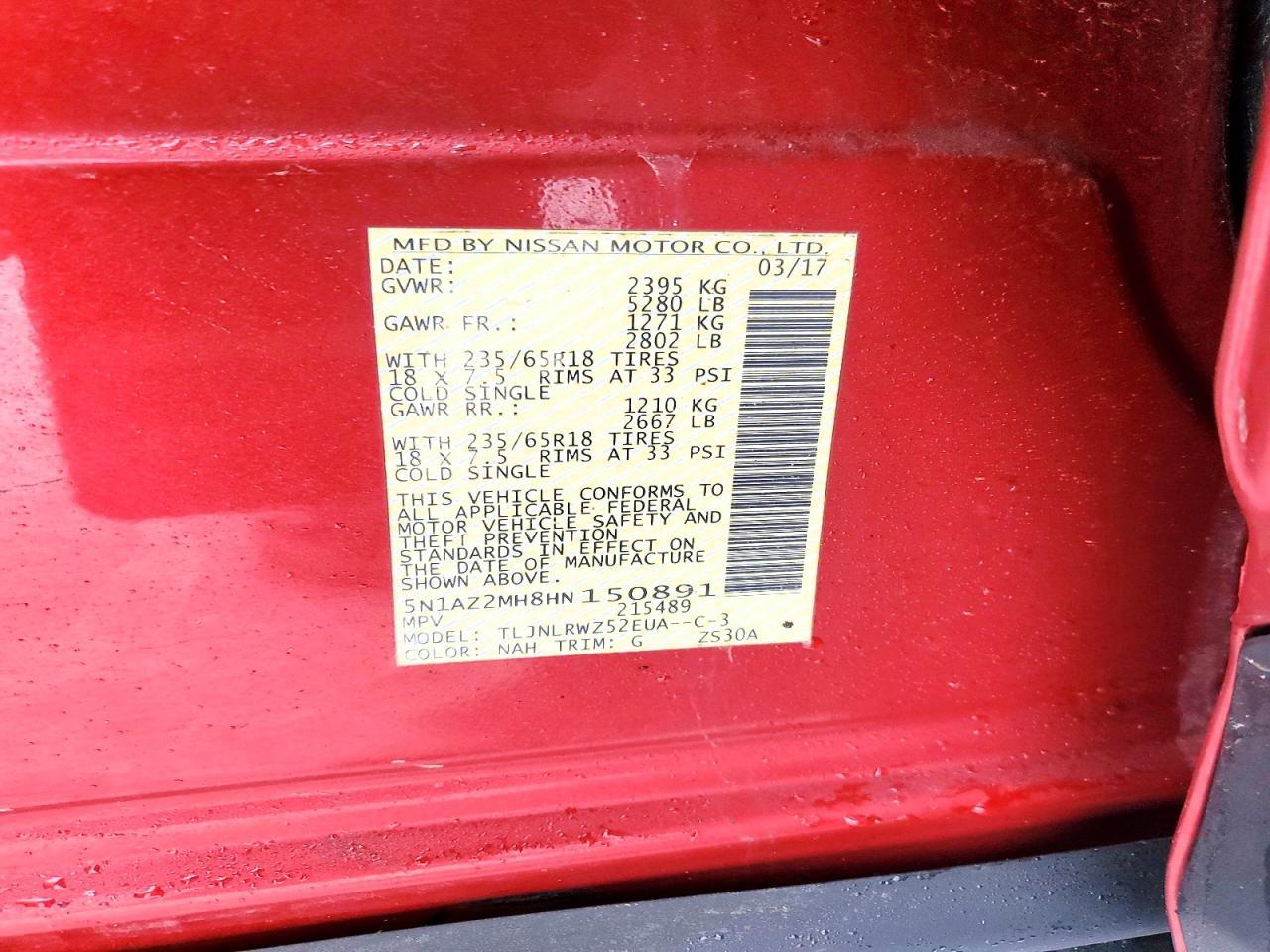 2017 Nissan Murano S - zdjęcie 13