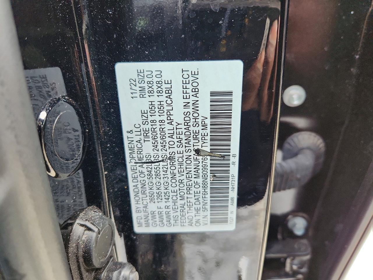 2022 Honda Pilot Trailsport - zdjęcie 13