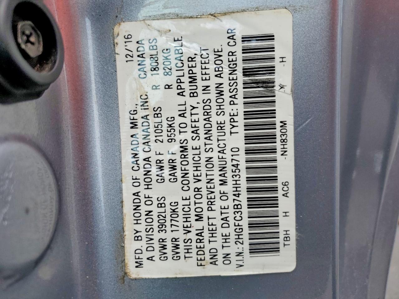 2017 Honda Civic Exl - zdjęcie 12