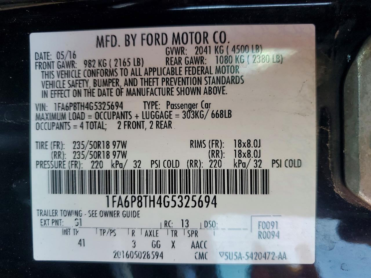 2016 Ford Mustang - zdjęcie 12