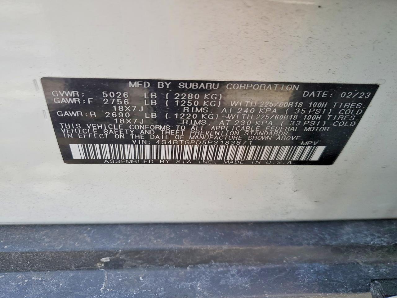 2023 Subaru Outback Touring - zdjęcie 12