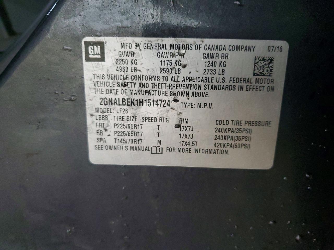 2017 Chevrolet Equinox Ls - zdjęcie 13