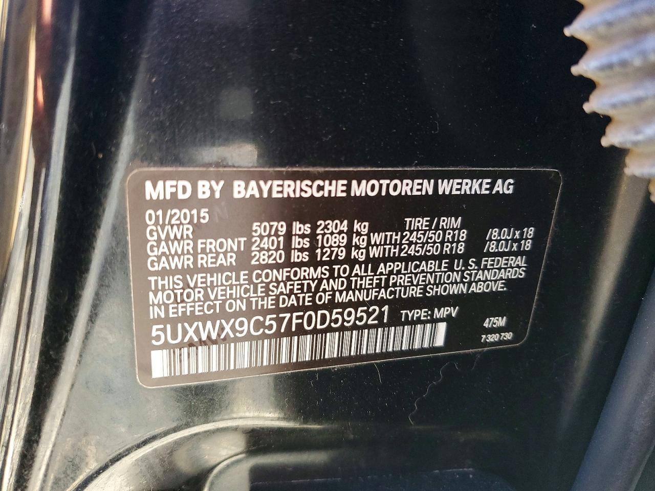 2015 BMW X3 xDrive28I - zdjęcie 13
