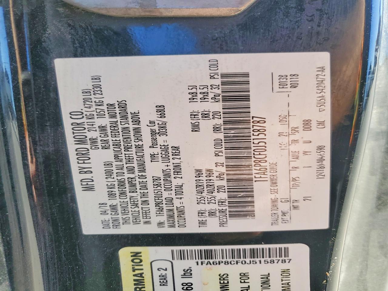 2018 Ford Mustang Gt - zdjęcie 12