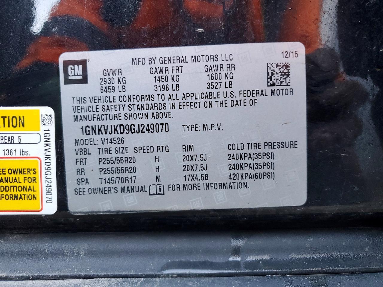 2016 Chevrolet Traverse Ltz - zdjęcie 13