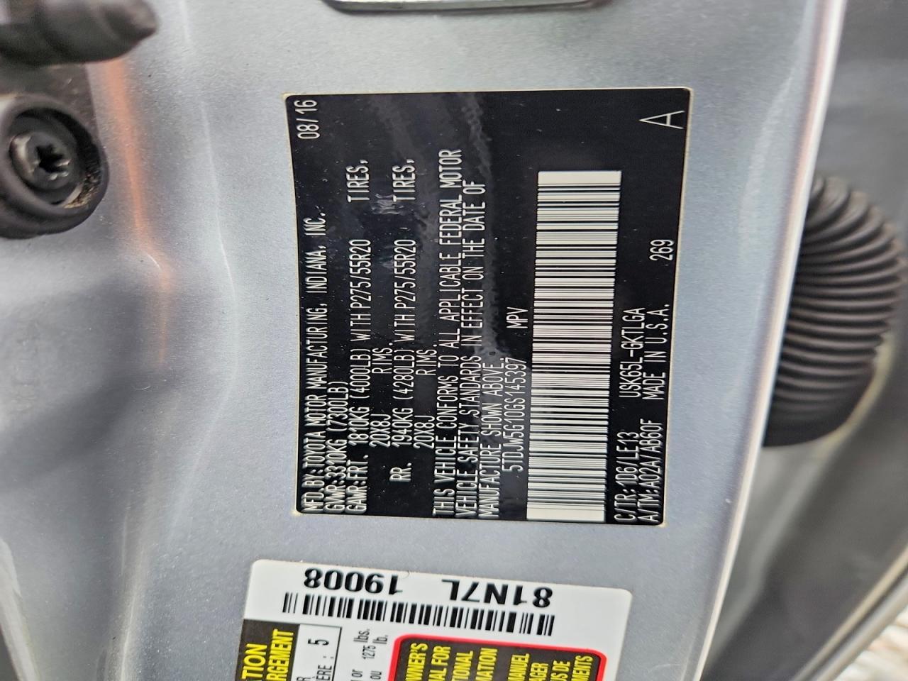 2016 Toyota Sequoia Limited - zdjęcie 13