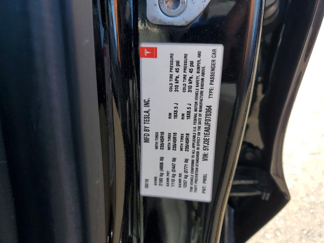 2018 Tesla Model 3 - zdjęcie 12