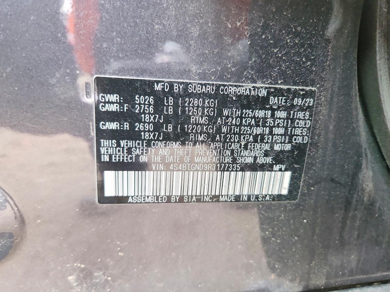 2024 Subaru Outback Limited Xt - zdjęcie 13