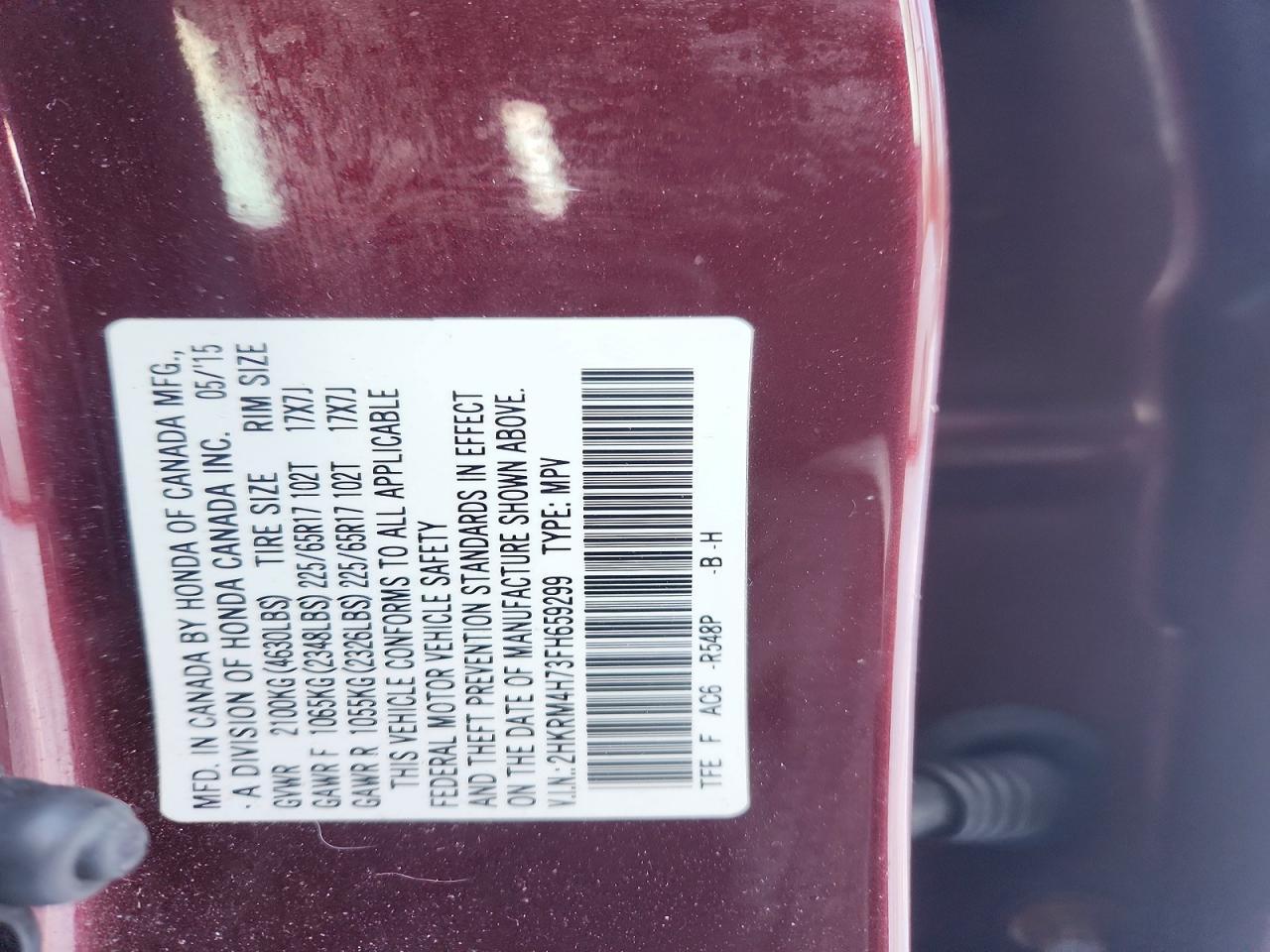 2015 Honda Cr-V Exl - zdjęcie 13
