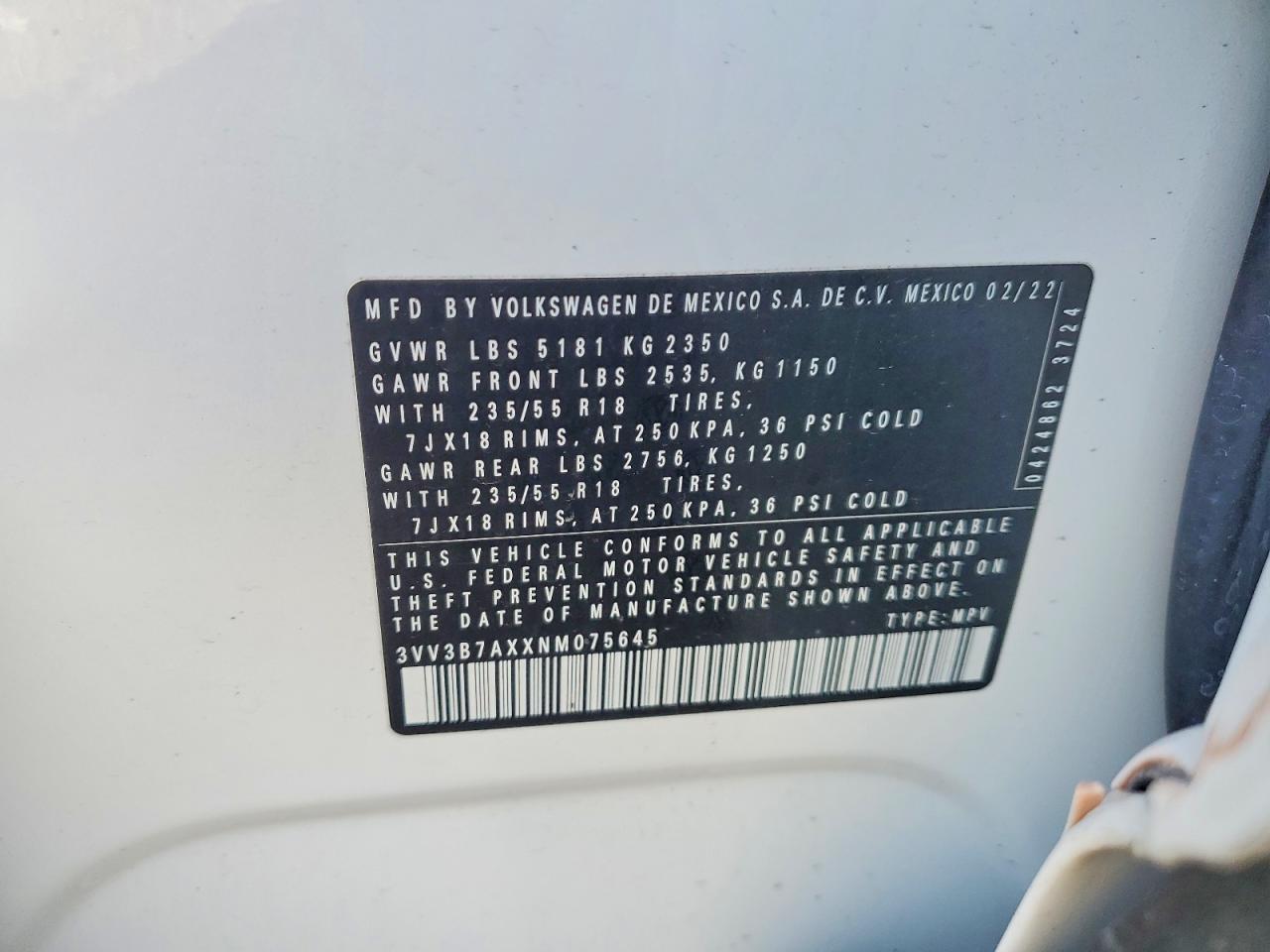 2022 Volkswagen Tiguan Se - zdjęcie 12