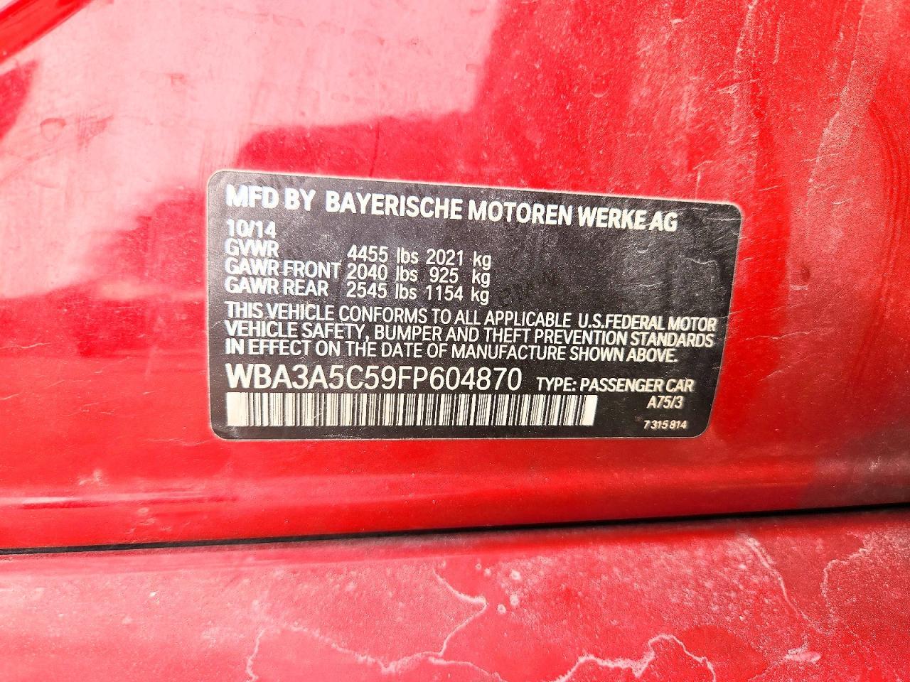 2015 BMW 328 I - zdjęcie 12