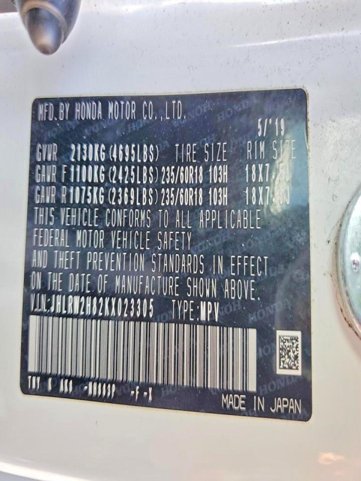 2019 Honda Cr-V Exl - zdjęcie 13