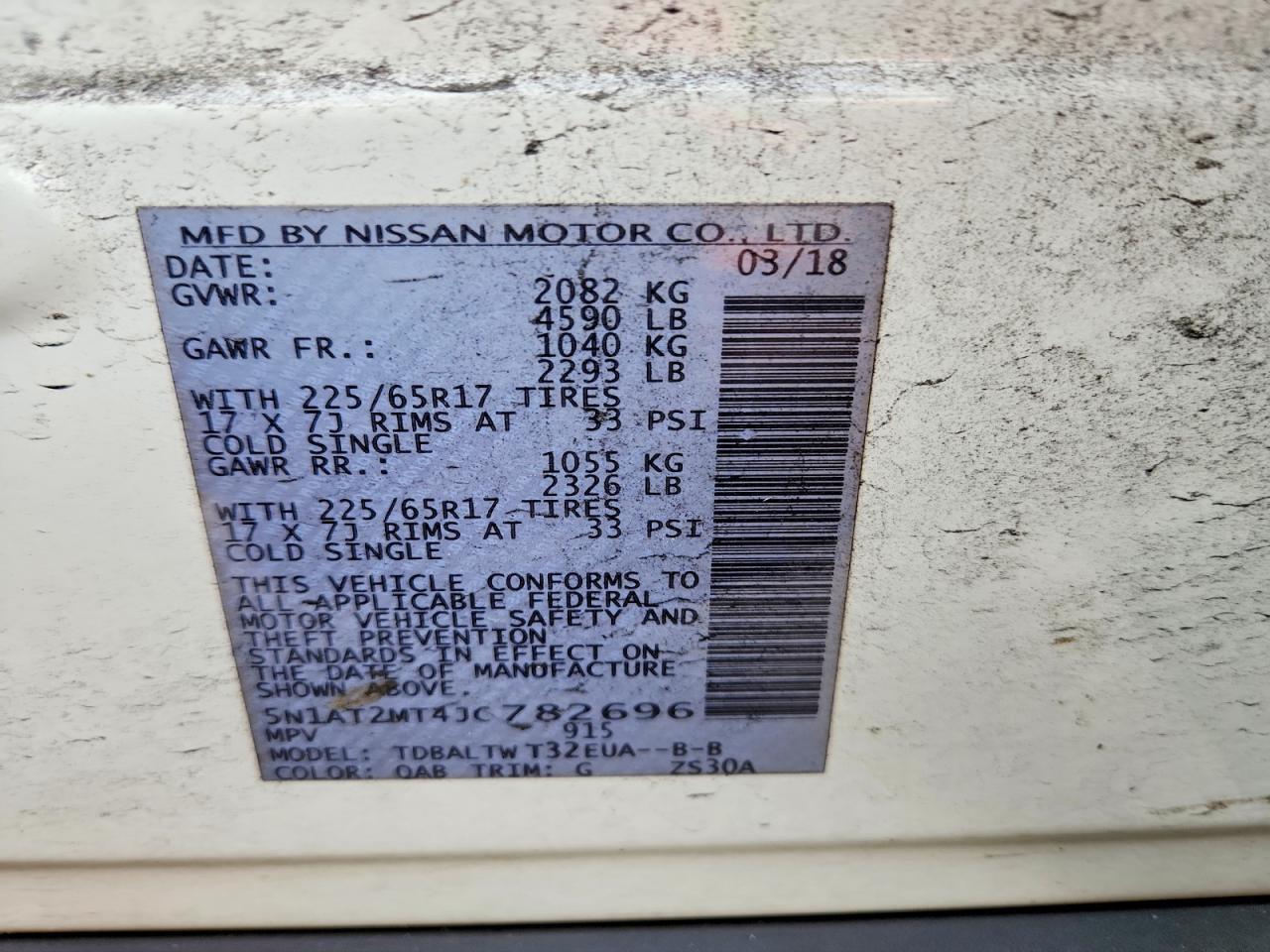 2018 Nissan Rogue Sv - zdjęcie 14