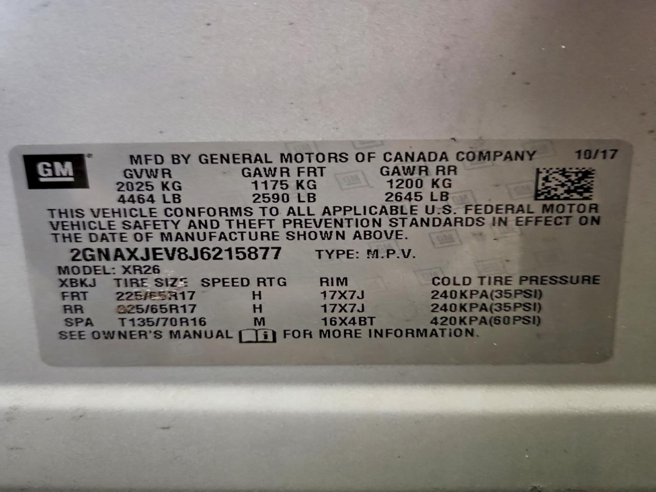 2018 Chevrolet Equinox Lt - zdjęcie 11