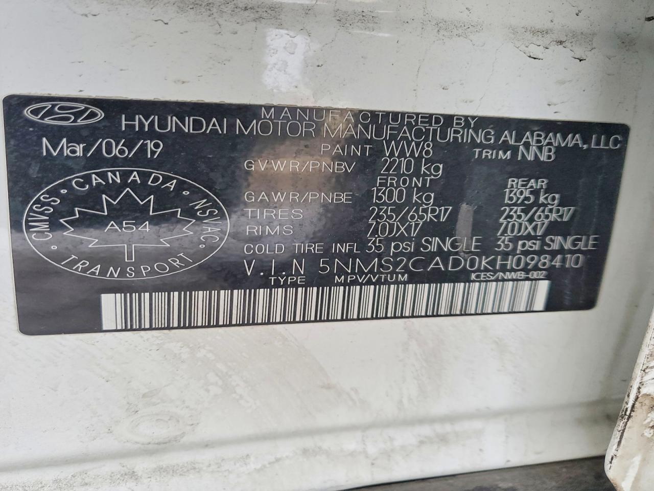 2019 Hyundai Santa Fe Se - zdjęcie 13