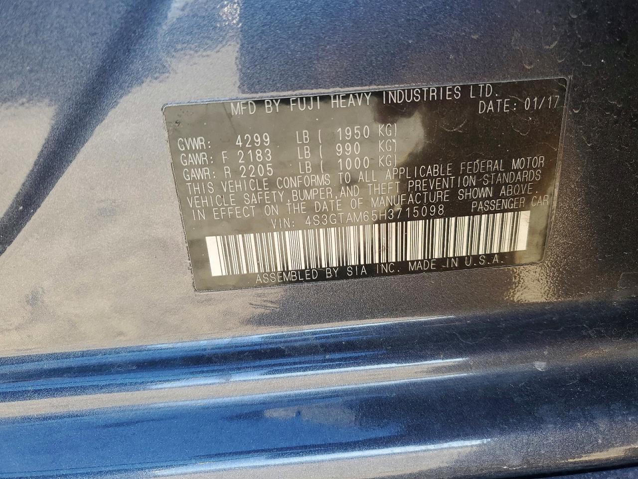 2017 Subaru Impreza Sport - zdjęcie 12