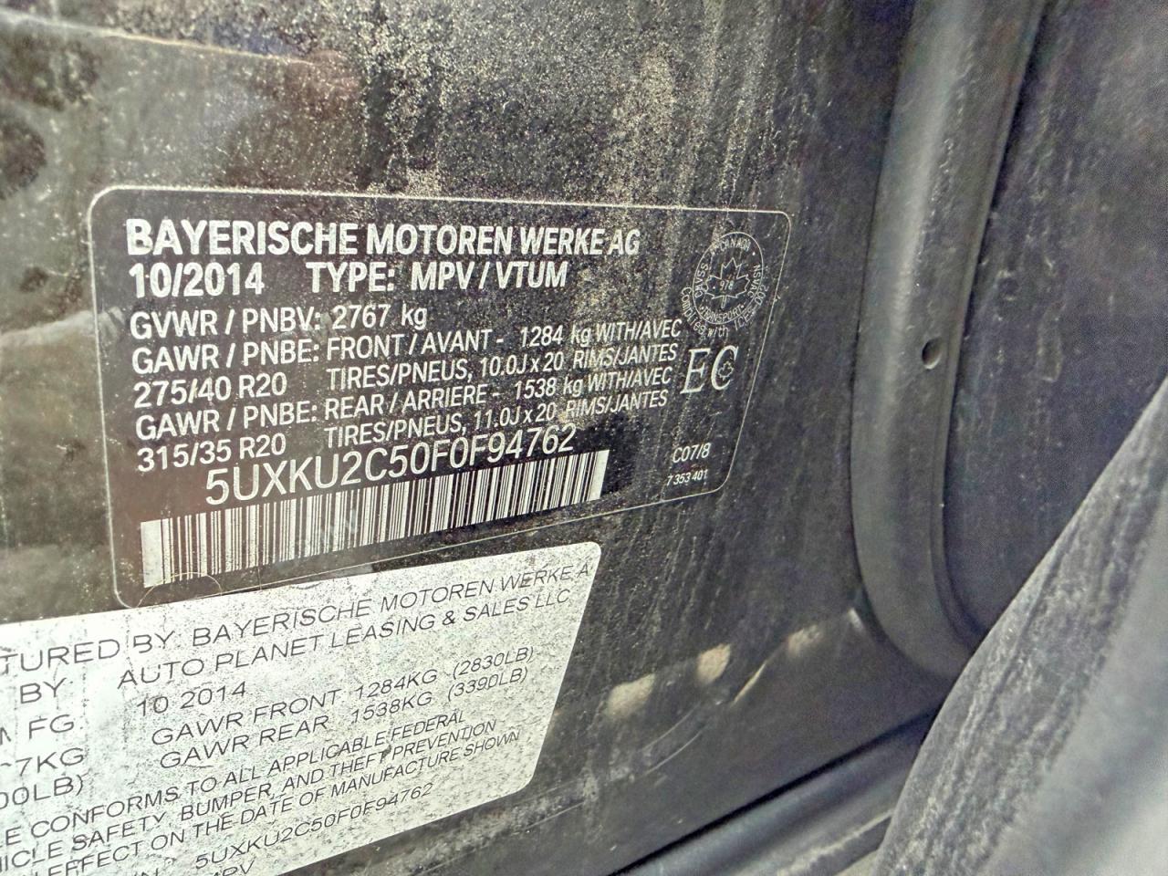 2015 BMW X6 xDrive35I - zdjęcie 10