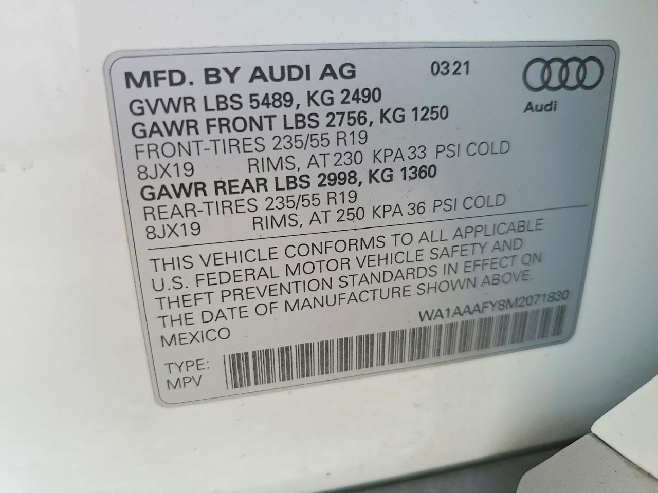 2021 Audi Q5 Premium - zdjęcie 13