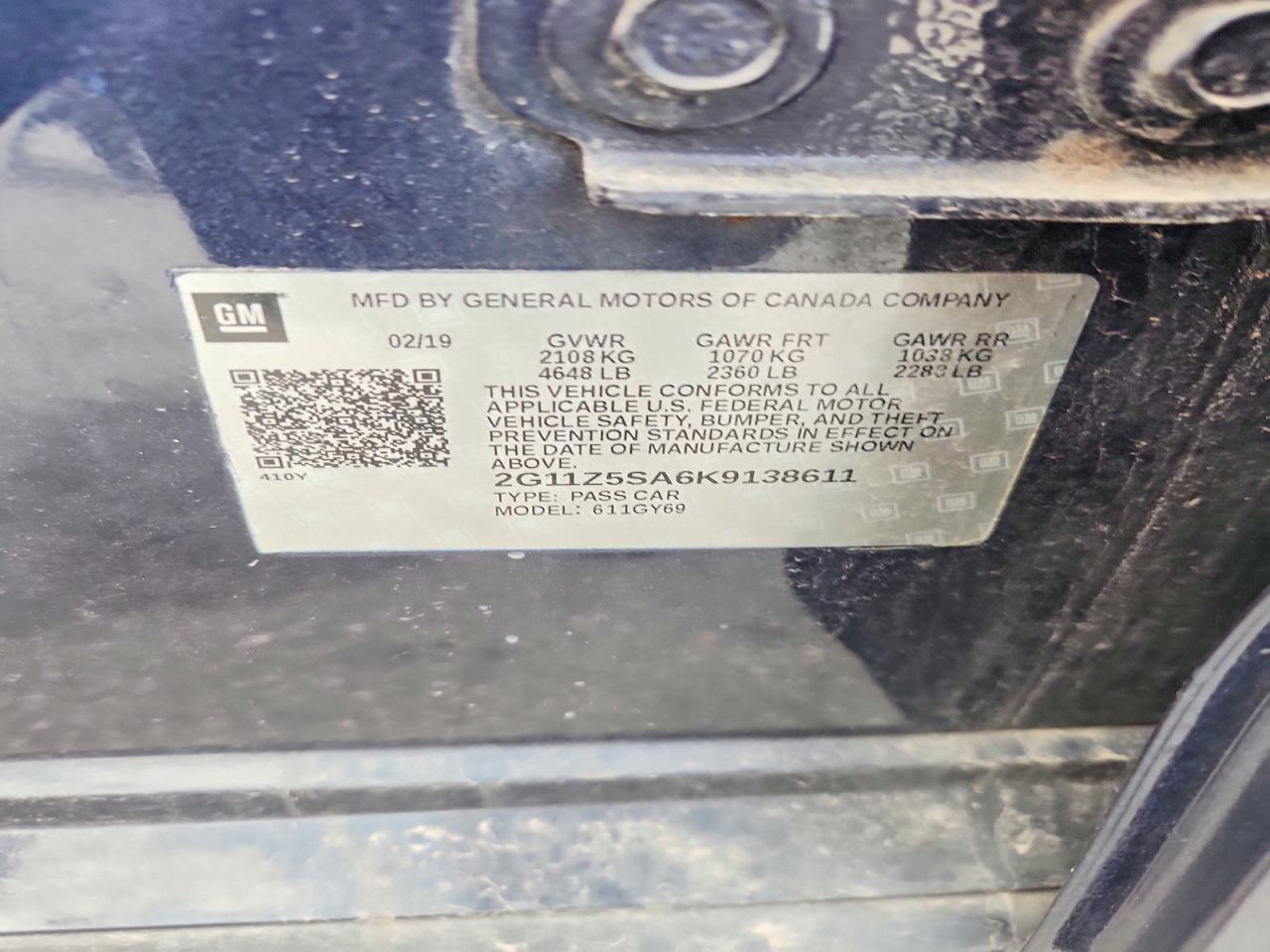 2019 Chevrolet Impala Lt - zdjęcie 12