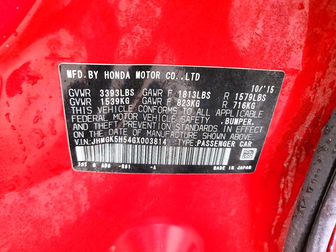 2016 Honda Fit Lx - zdjęcie 12