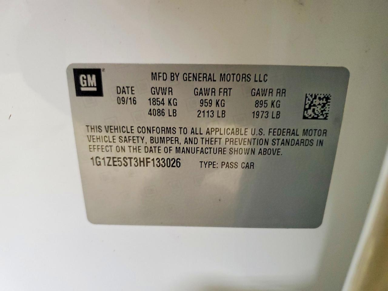 2017 Chevrolet Malibu Lt - zdjęcie 12