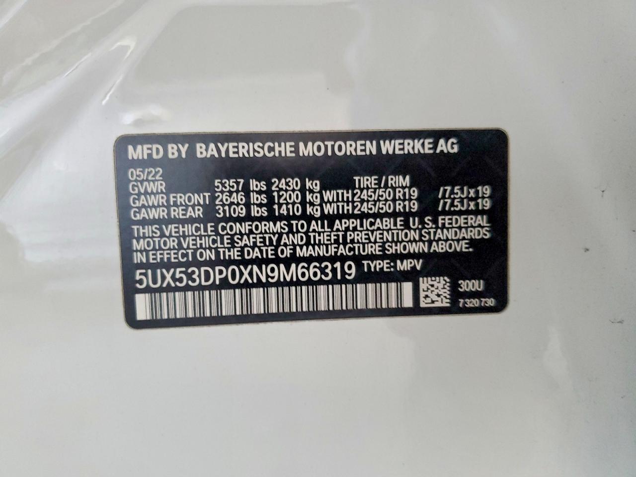 2022 BMW X3 xDrive30I - zdjęcie 14