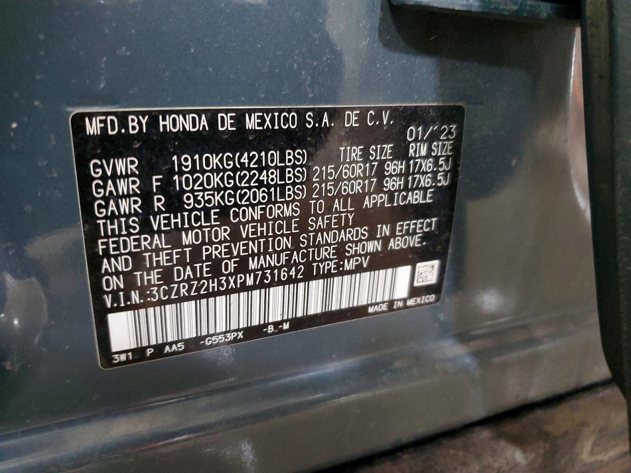 2023 Honda Hr-V Lx - zdjęcie 14