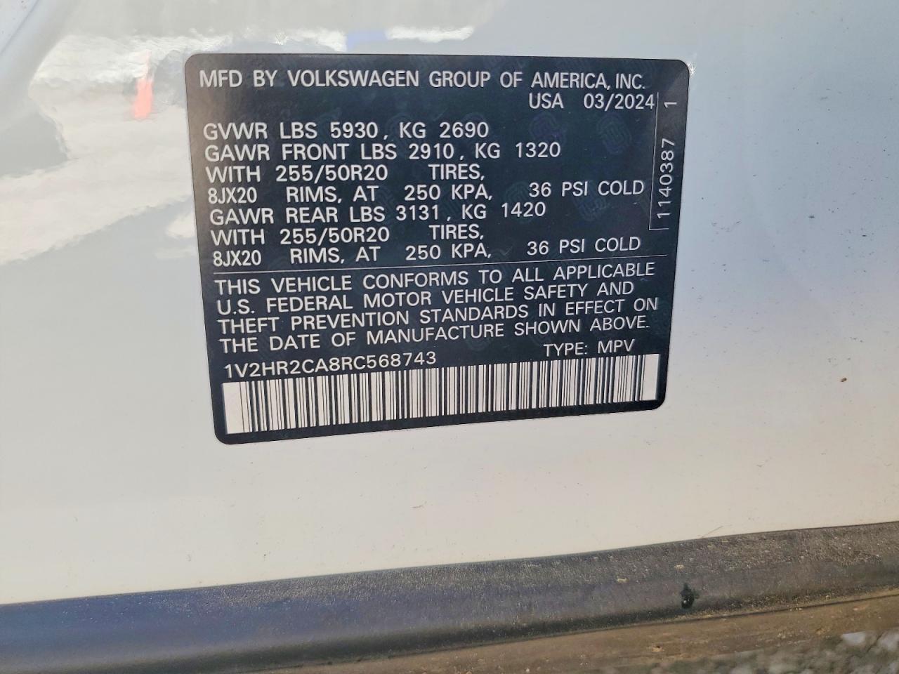 2024 Volkswagen Atlas Se - zdjęcie 13