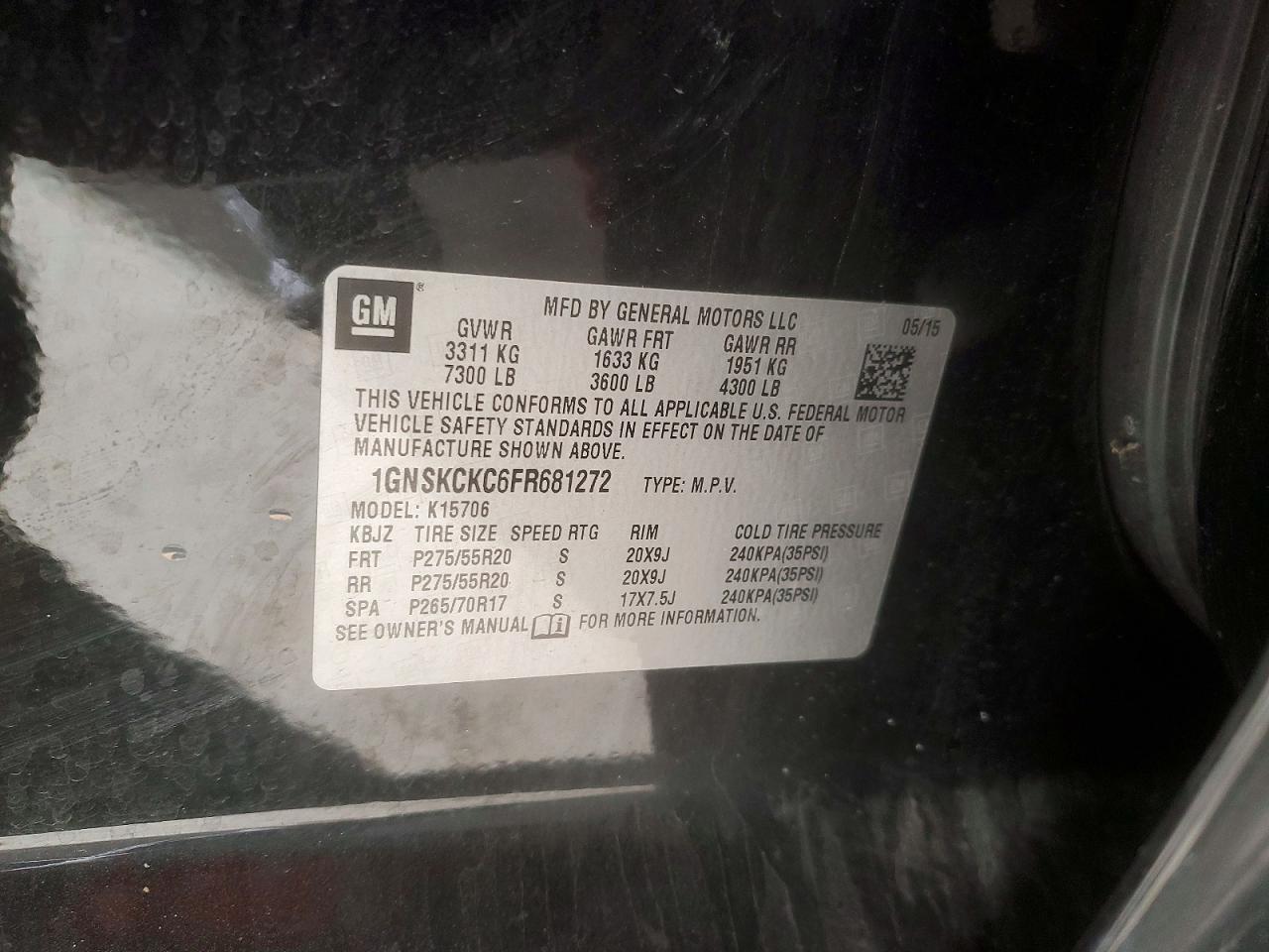 2015 Chevrolet Tahoe K1500 Ltz - zdjęcie 13