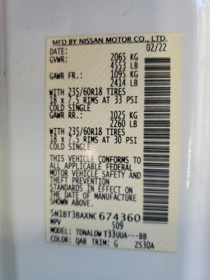 2022 Nissan Rogue Sv - zdjęcie 13