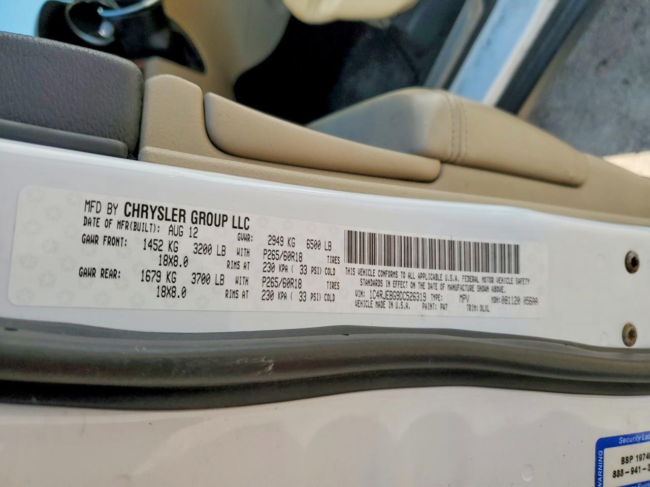 2013 Jeep Grand Cherokee Limited - zdjęcie 13