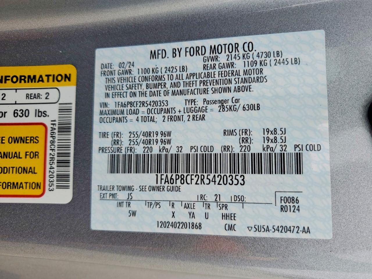 2024 Ford Mustang Gt - zdjęcie 13