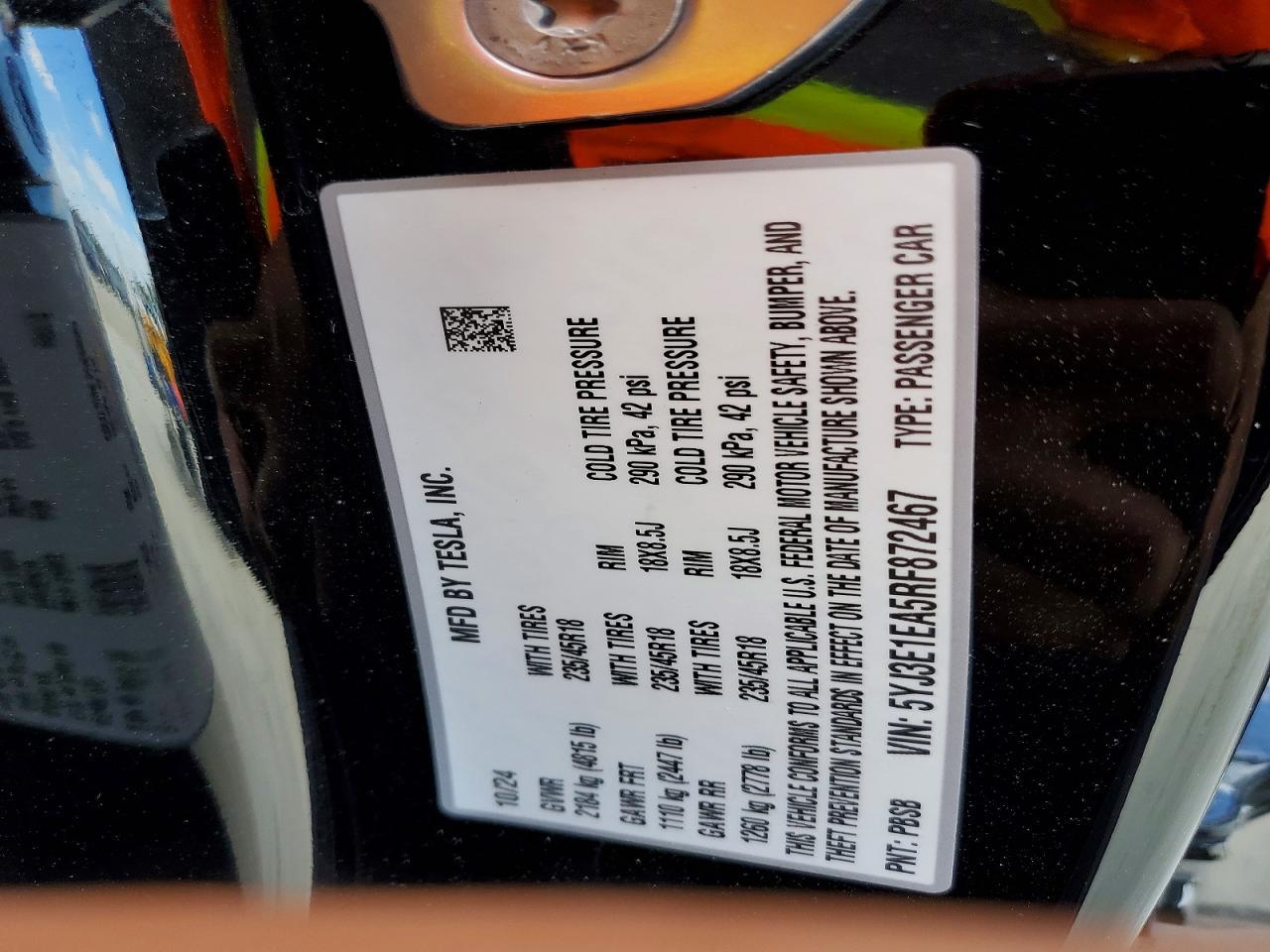 2024 Tesla Model 3 - zdjęcie 12