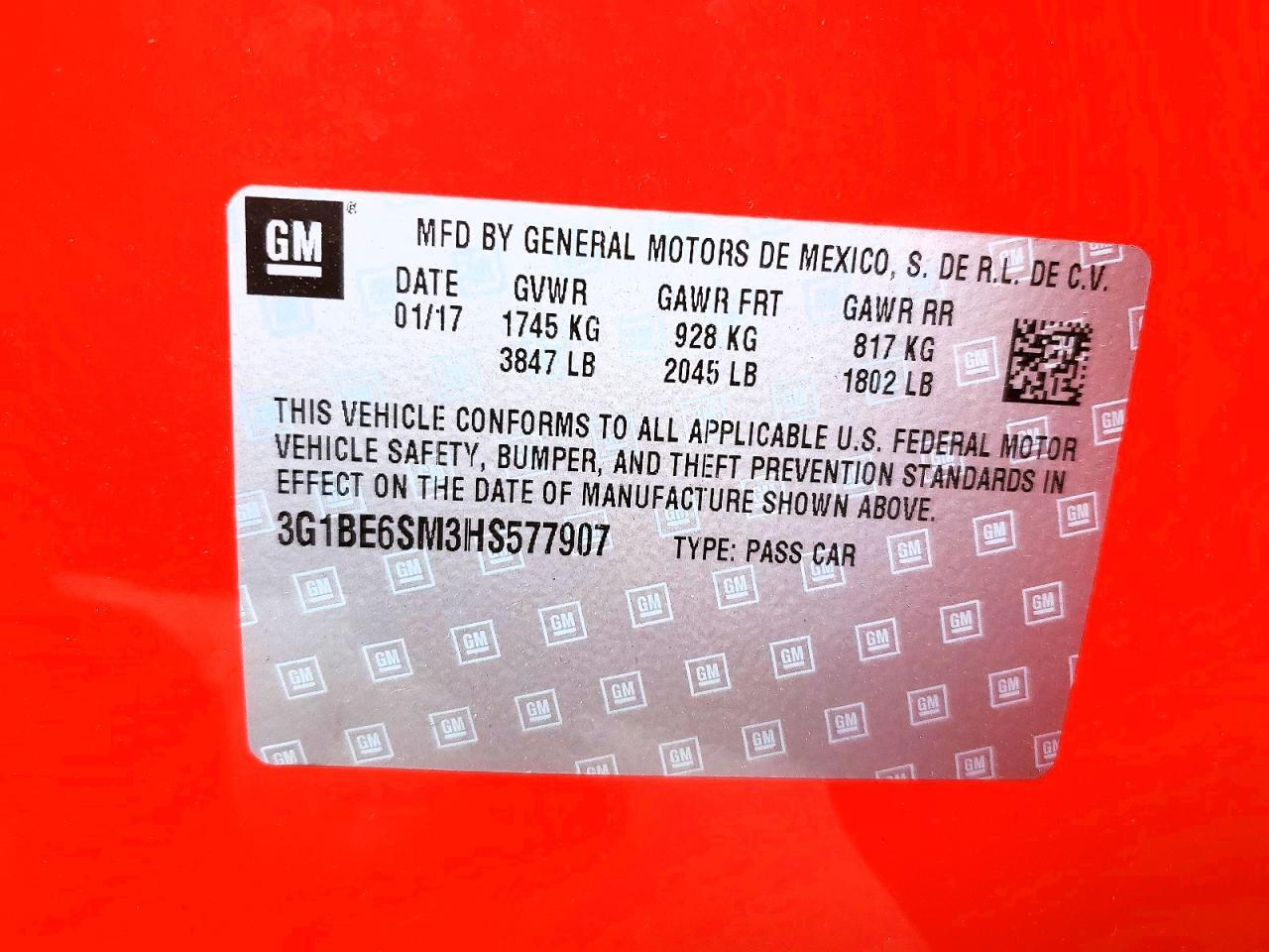 2017 Chevrolet Cruze Lt - zdjęcie 12