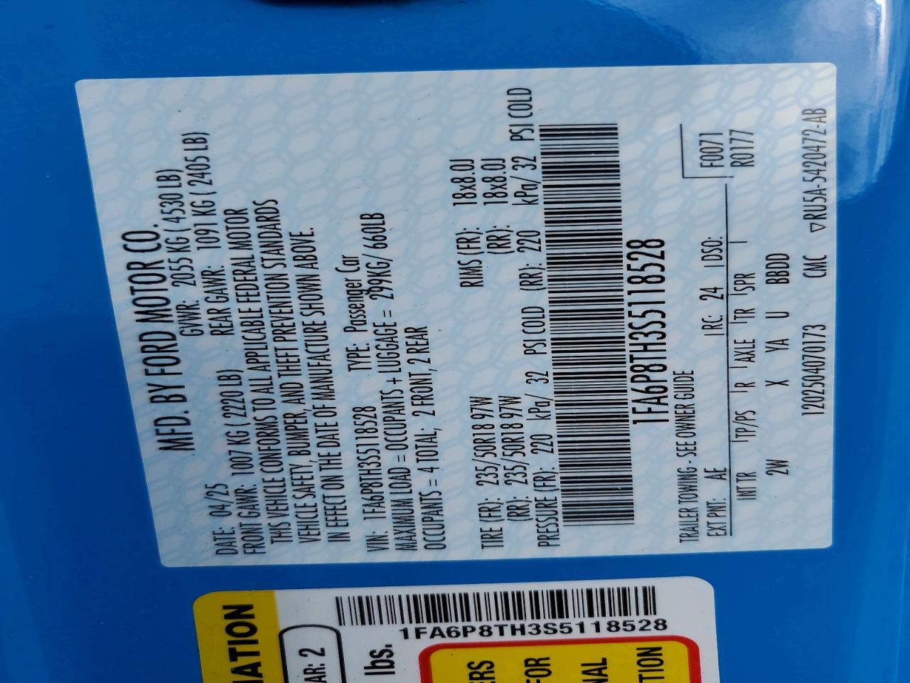 2025 Ford Mustang - zdjęcie 12