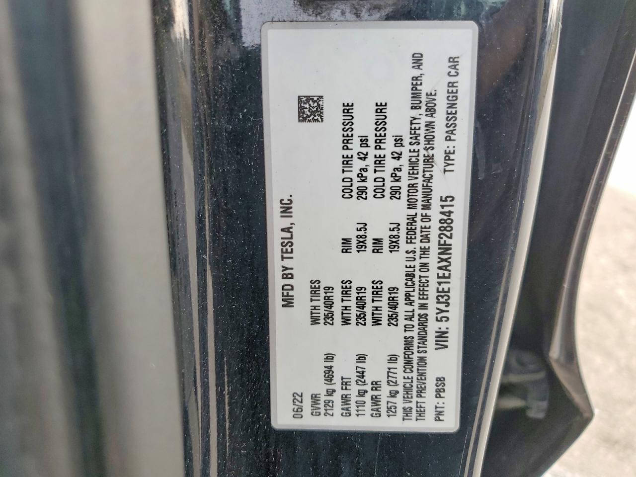 2022 Tesla Model 3 - zdjęcie 12