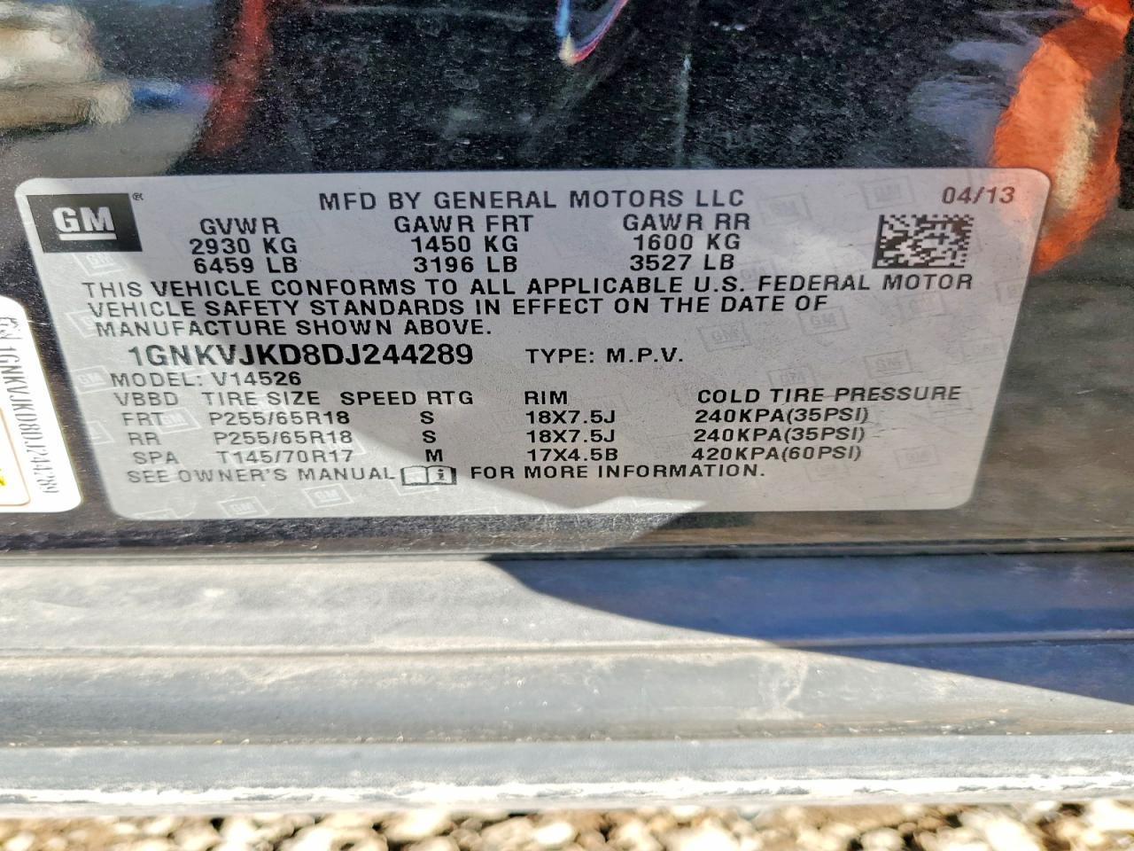 2013 Chevrolet Traverse Lt - zdjęcie 13