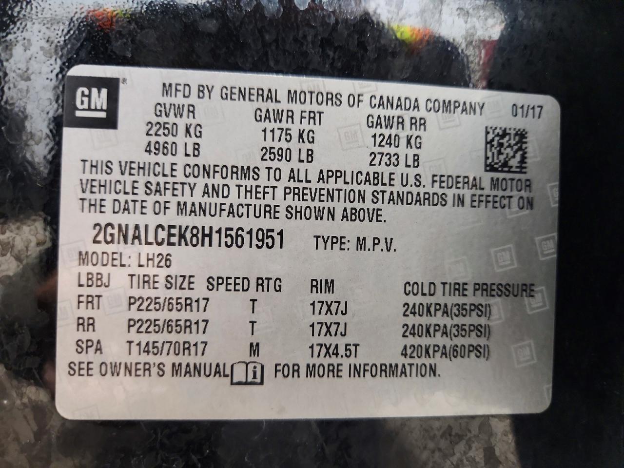 2017 Chevrolet Equinox Lt - zdjęcie 14