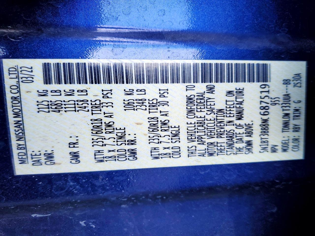 2022 Nissan Rogue Sv - zdjęcie 14