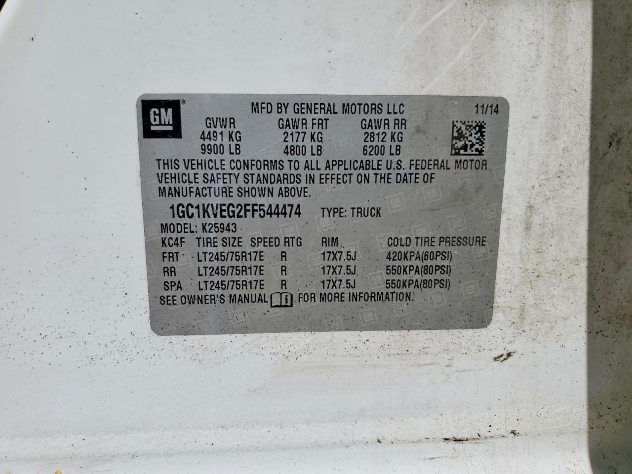 2015 Chev Silverado K2500 Heavy Duty Lt - zdjęcie 12