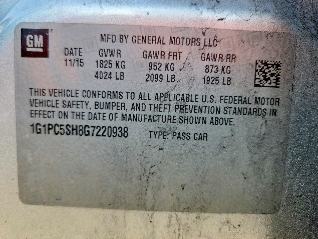 2016 Chevrolet Cruze Limited Ls - zdjęcie 12