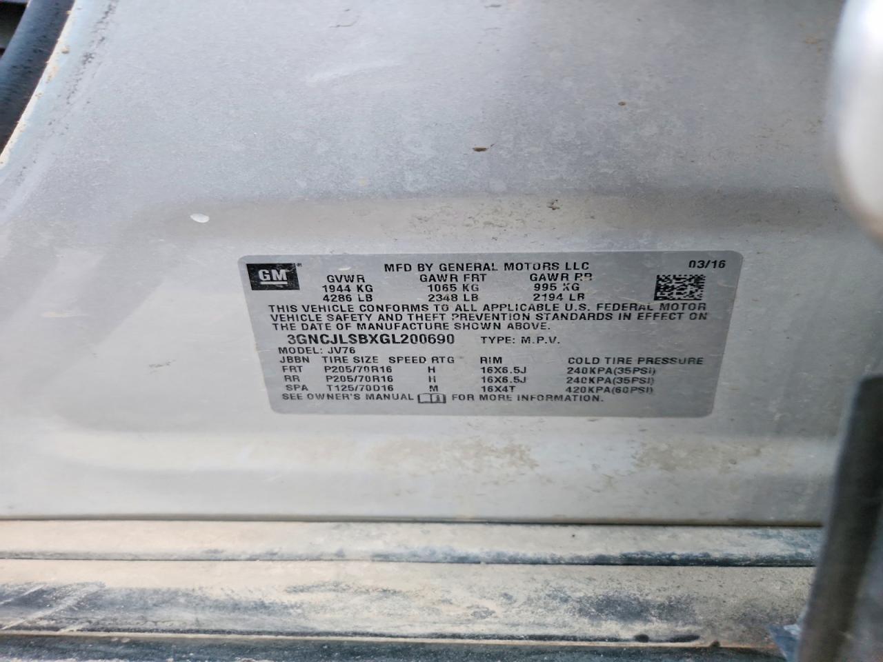 2016 Chevrolet Trax 1Lt - zdjęcie 13