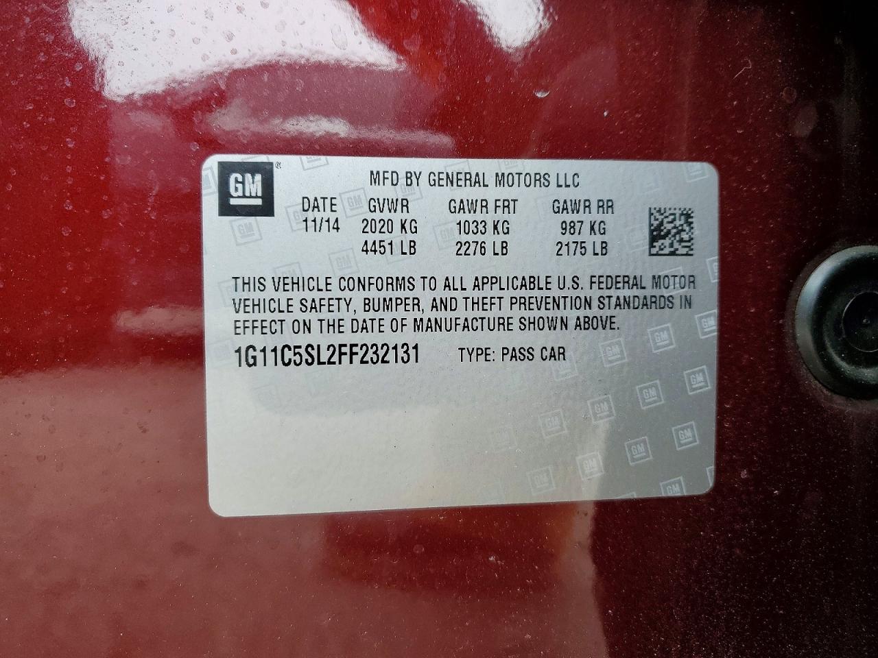 2015 Chevrolet Malibu 1Lt - zdjęcie 12