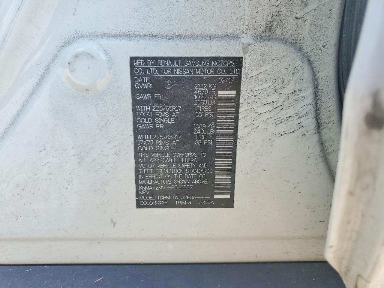 2017 Nissan Rogue Sv - zdjęcie 12