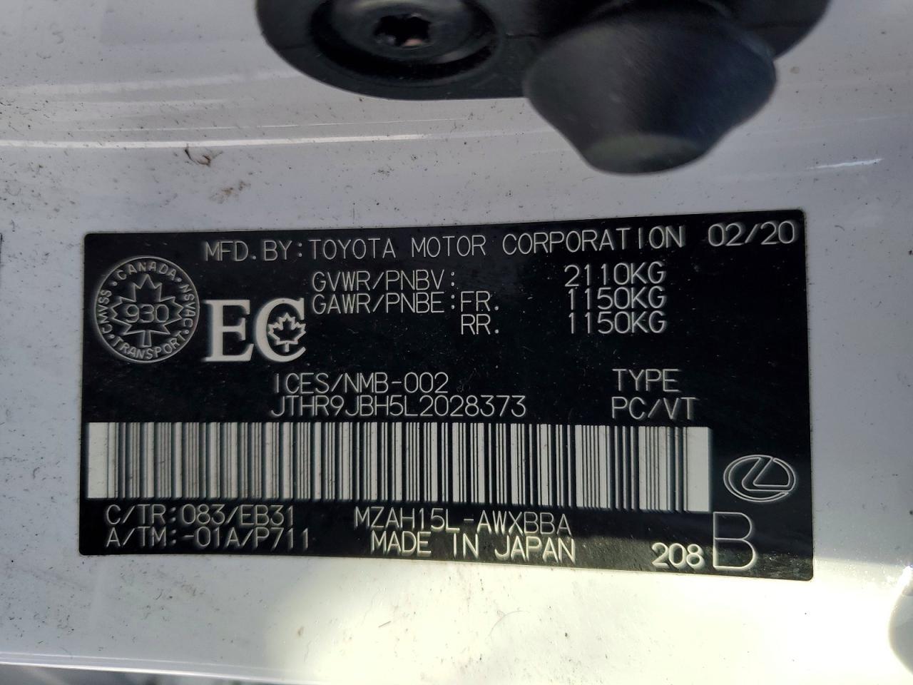 2020 Lexus Ux 250H - zdjęcie 12