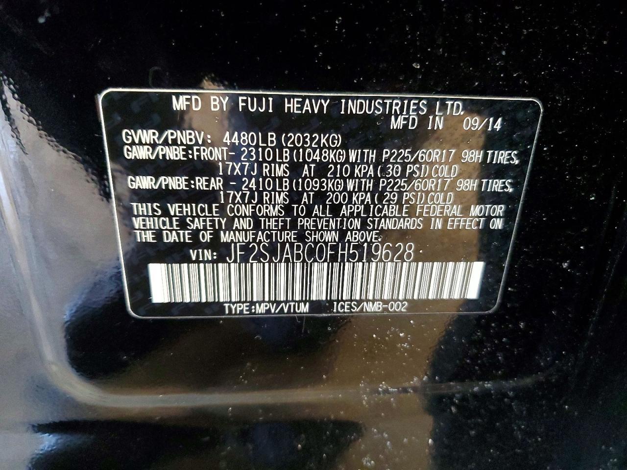 2015 Subaru Forester 2.5I - zdjęcie 13