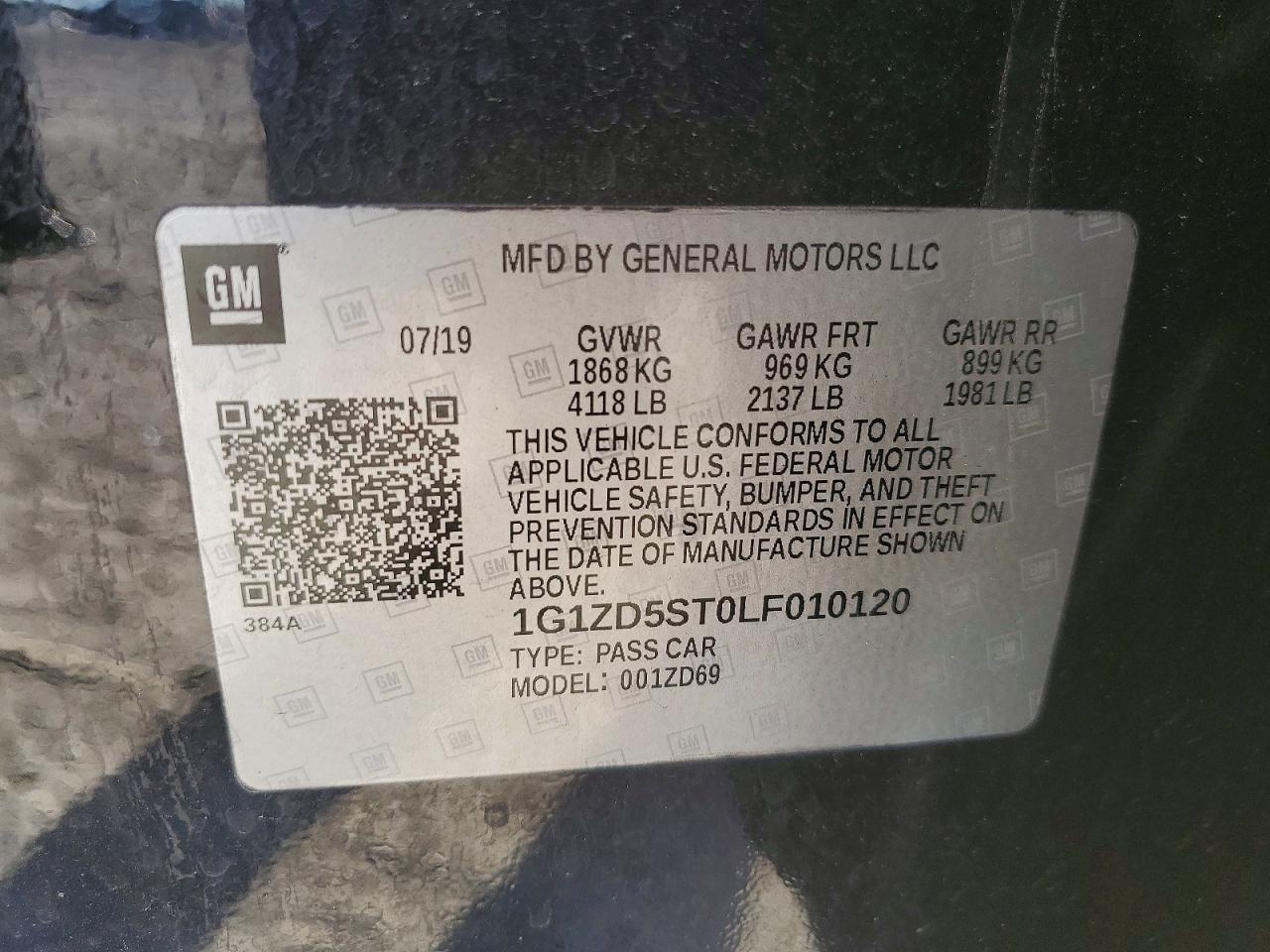 2020 Chevrolet Malibu Lt - zdjęcie 12