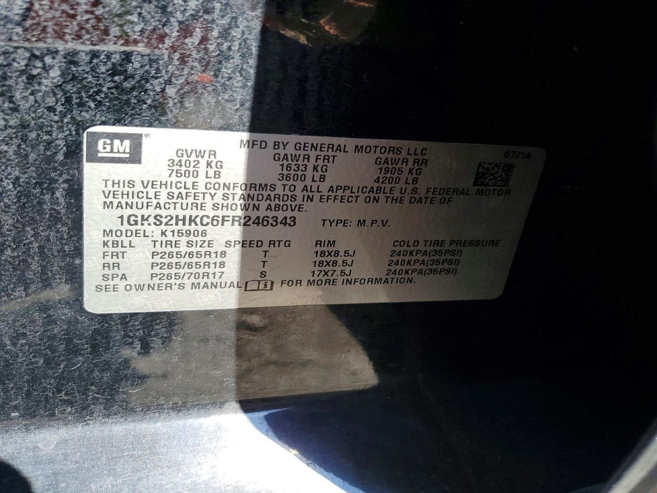 2015 GMC Yukon Xl K1500 Slt - zdjęcie 13